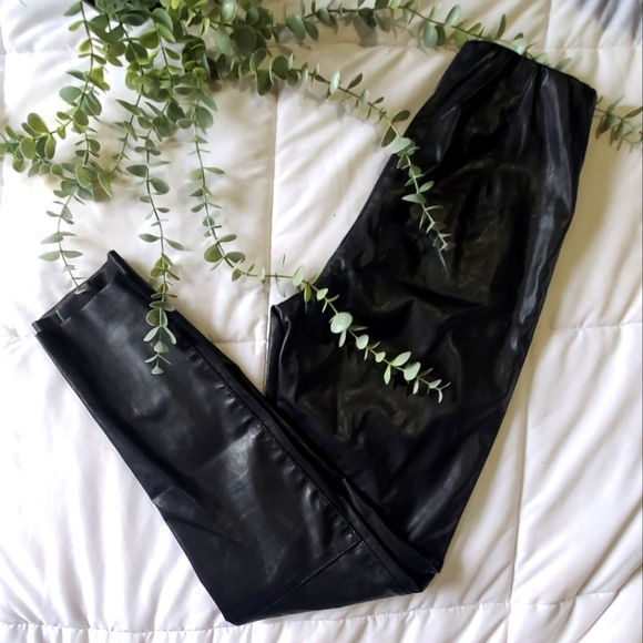 H&M Pants - H&M Black Pleather Pants